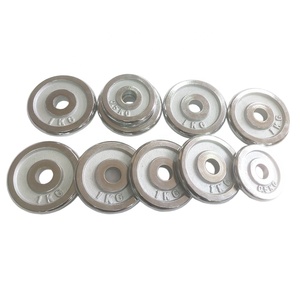Fitness Dumbbell Barbell Disc Placas de peso estándar de hierro fundido con acabado cromado de 1 pulgada - Product Image 3