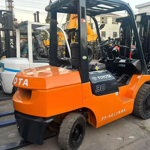 Chariot élévateur d'occasion d'origine japonaise 3 tonnes, moteur diesel, FD30 FD100 FD160, déplacement latéral, faible nombre d'heures de travail, pour Kalmar, bon état - Product Image 1