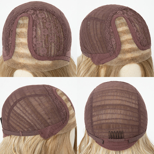 Pelucas Futura Premium sin Pegamento con Ondas Naturales al por Mayor, <span class=keywords><strong>Cabello</strong></span> Kanekalon Sintético, Pelucas con Frente de Encaje Mono, Pelucas de Monofilamento para Mujer - Product Image 5