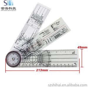 360 डिग्री रीढ़ की हड्डी में दर्द गोनियोमीटर गोनियोमीटर शासक गति परीक्षक दर्द रेटिंग पैमाने तीन टुकड़ा आर्थोपेडिक कोण शासक - Product Image 2