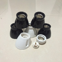 Support de lampe en céramique résistant aux hautes températures, douille filetée, support mural à base incurvée, base d'ampoule isolante haute puissance