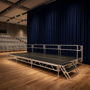 Plataforma de Escenario Modular de Aluminio, Rectangular Negra, Conexión Rápida, Escenario Portátil para Exhibición - Product Image 1