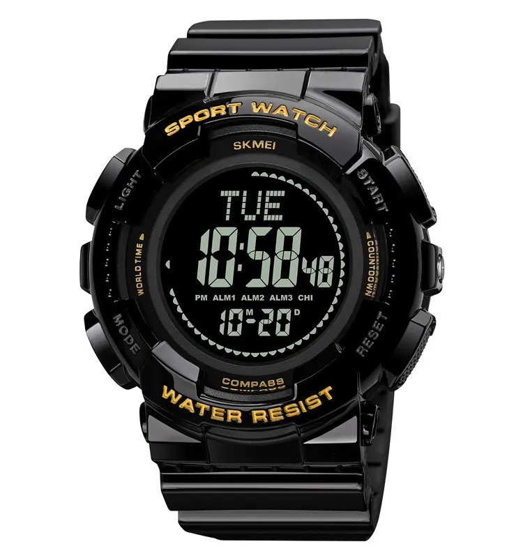 3 Alarm Custom Compass World Time SKMEI 2077 orologio da uomo digitale