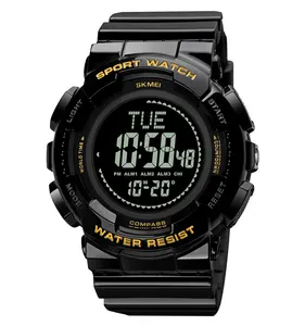 3 Alarm Custom Compass Weltzeit SKMEI 2077 Digital Men Watch