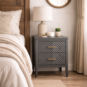 Mueble de Dormitorio Moderno de Diseño de Lujo, Mesa de Noche, Madera Sólida de Roble/Pino/Acacia, Fabricante Vietnamita, Gran Venta - Product Image 4