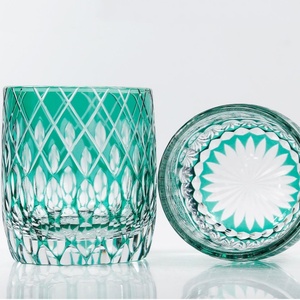 Edo Kiriko Sake Shot Glass <span class=keywords><strong>Verre</strong></span> <span class=keywords><strong>à</strong></span> whisky rond taillé <span class=keywords><strong>à</strong></span> la main bleu vert rouge et coloré <span class=keywords><strong>Verre</strong></span> <span class=keywords><strong>à</strong></span> cocktail gravé <span class=keywords><strong>à</strong></span> la main - Product Image 6