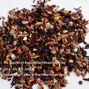 Rêve de fraise | Mint Hibisus Raisins Pomme Orange Mélanges aromatisés Brassage chaud/glacé pour café au lait Boutique de thé | Sachet de thé OEM/paquet - Product Image 2