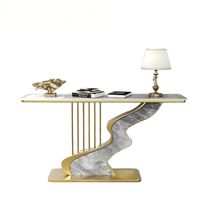 Table d'entrée moderne de luxe en pierre, table d'appoint créative simple pour salon, hôtel ou villa