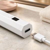 Lampe de séchage portable pour manucure avec écran numérique, fenêtre transparente, rechargeable USB-C, idéale pour les salons de manucure et le séchage du gel.