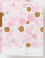 Kit de Embalaje de Regalo de Lujo con Papel de Arte Reciclable con Diseño de Puntos Dulces, Bolsa de Regalo Personalizable, Caja, Juego de Tarjetas de Notas para Diario