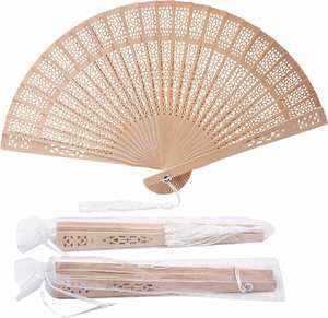 Éventail pliant en bambou gravé avec logo personnalisé - Design classique, portable, 33 cm, pour la décoration de la maison et les cadeaux d'affaires - Product Image 1