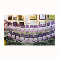 Guirlande de fanions triangulaires en tissu polyester de haute qualité, personnalisée pour la décoration de fêtes et de festivals, bannière multicolore