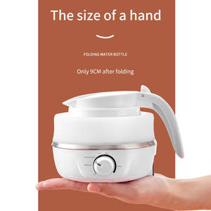 Mini <span class=keywords><strong>Portable</strong></span> Fold Bouilloire Électrique Thermostat Garder Au Chaud Maison Voyage D'affaires Mise Hors Tension Automatique Silicone Acier Inoxydable Sécurité - Product Image 4