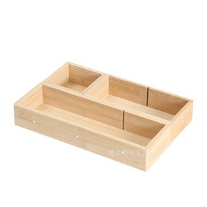 Caja de almacenamiento de bambú, juego rectangular de tres piezas para té, aperitivos, uso doméstico, fabricado en Shandong, YC1108 - Product Image 1
