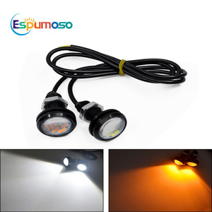 ESPUMOSO Đèn Led Mắt Đại Bàng Hai Màu Thiên Thần 23MM 4014 12smd 5W Cho Xe Hơi <span class=keywords><strong>12</strong></span> Đèn Tín Hiệu Rẽ DRL Cho Xe Máy - Product Image 2