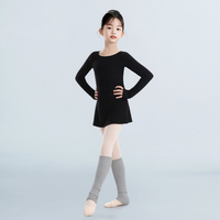 Haut de danse en viscose à col rond et taille haute pour filles, idéal pour la pratique de la danse, collection automne-hiver