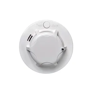 Grosir alarm asap google-Tuya Asap Sensor WIFI Alarm Kebakaran Alarm Rumah Pintar Kabel/Transmisi Nirkabel Detektor Asap YG-09W dengan Alexa Google IFTTT