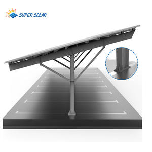 Carport en acier Montage Auvent Toit ouvrant Station d'ombrage Garages en acier Abri de voiture photovoltaïque - Product Image 1