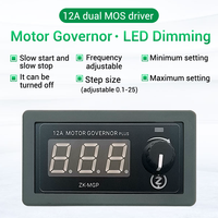 Régulateur de vitesse de moteur CC WUZHI ZK-MGP 12A PWM pour éclairage LED, gradation, démarrage et arrêt progressifs, 5-30V 360W