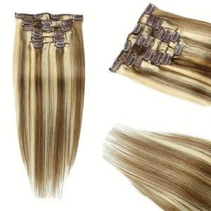 <span class=keywords><strong>Extensiones</strong></span> <span class=keywords><strong>de</strong></span> <span class=keywords><strong>Cabello</strong></span> Humano Liso <span class=keywords><strong>de</strong></span> 24 Pulgadas, Color Piano 5Q 613, Remy Virgen, con Clip, Sin Costuras, Doble Trama, Tejido a Máquina, Venta al por Mayor - Product Image 1