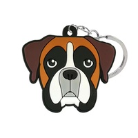 Porte-clés en caoutchouc PVC souple professionnel en forme d'animal de compagnie