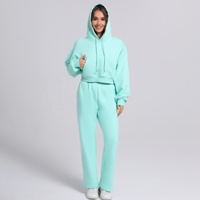 Survêtements pour femmes de haute qualité surdimensionné essentiel survêtement costume tissu doux Streetwear athleisure poids lourd ensemble de vêtements de sport