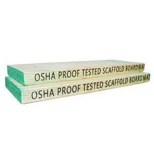 Fabbrica direttamente fornisce OSHA a prova di prova di pino LVL ponteggi bordo utilizzato per la costruzione