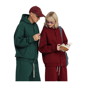 2026 Wholesale High-quality Padded Comfortable Casual Fashionable Street Winter <b>Men's</b> Button-down Hoodie Sweatshirt - Product Image 2