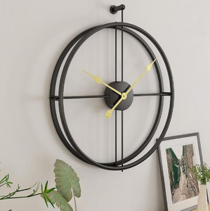 Reloj moderno Reloj de pared de metal silencioso extra grande con revestimiento metálico para decoración de sala de estar - Product Image 5