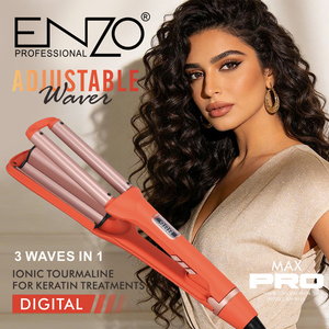 <span class=keywords><strong>Fer</strong></span> à friser ENZO Deep Wave 19MM 22mm 25MM, <span class=keywords><strong>fer</strong></span> à friser à trois tubes, <span class=keywords><strong>fer</strong></span> à friser professionnel pour salon, baguette à friser en céramique - Product Image 2
