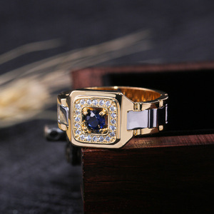 Anillo <span class=keywords><strong>de</strong></span> compromiso <span class=keywords><strong>de</strong></span> hombre <span class=keywords><strong>de</strong></span> boda <span class=keywords><strong>de</strong></span> circón <span class=keywords><strong>de</strong></span> piedras preciosas <span class=keywords><strong>de</strong></span> zafiro <span class=keywords><strong>azul</strong></span> profundo cuadrado <span class=keywords><strong>de</strong></span> moda <span class=keywords><strong>de</strong></span> lujo - Product Image 3