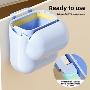 Trash can for homeclassy sense large size large capacity wall-mounted punch-free paper <b>basket</b> kitchen slit trash can - Product Image 2