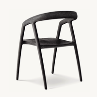 Chaises de salle à manger en bois massif fabriquées à la main, design moderne