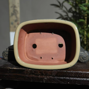 <span class=keywords><strong>Pot</strong></span> <span class=keywords><strong>de</strong></span> bonsaï <span class=keywords><strong>de</strong></span> <span class=keywords><strong>culture</strong></span> crémeuse <span class=keywords><strong>de</strong></span> 7 pouces avec plateau <span class=keywords><strong>Pot</strong></span> en argile émaillée Yixing avec plateau inférieur - Product Image 5