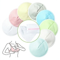 Coussinets d'allaitement lavables, coussinets d'allaitement ronds doux et absorbants, coussinets d'allaitement réutilisables anti-fuites pour les mamans qui allaitent