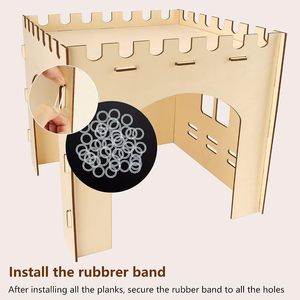 Ahşap tavşan kafesi yuva ahşap pet minyatür ev ahşap tavşan kafesi - Product Image 5