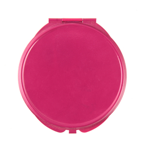 Magenta Pink Painted Metal <b>Compact</b> <b>Mirror</b> Round Folding Pocket Makeup <b>Mirror</b> HD Glass Travel <b>Mirror</b> Custom Logo Printing - Product Image 1