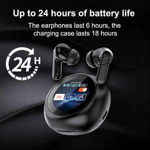 Nouveau design Écouteurs ronds LX-30 Tws ANC ENC Écouteurs intra-auriculaires <span class=keywords><strong>sans</strong></span> <span class=keywords><strong>fil</strong></span> à double suppression de bruit avec écran tactile - Product Image 4