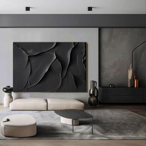 Peinture à l'huile abstraite minimaliste, art sur toile fait main pour la décoration d'un espace de coworking ou d'un bureau - Product Image 6