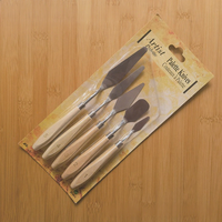 Source Spot Divers Ensembles de Couteaux à Palettes Matériau en Éponge avec Manche en Bois et Plastique pour Peinture à l'Huile Grattoir et Modélisation Art