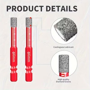 ดอกสว่านขนาด 6 มม. แบบหกเหลี่ยม สำหรับกระเบื้องเซรามิก หินแกรนิต หินอ่อน แก้ว และโลหะที่ไม่ใช่เหล็ก - Product Image 4