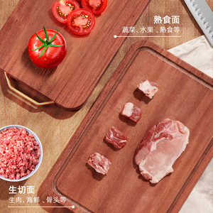 Ascor Ebony Wood Cutting Board Rectangle With Handle Antibacterial For Kitchen Use - Product Image 4