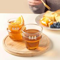 Gobelet en verre sans poignée esthétique, design élégant pour les lattes glacées, le café froid et les boissons gazeuses, sans couvercle ni paille, gobelet minimaliste
