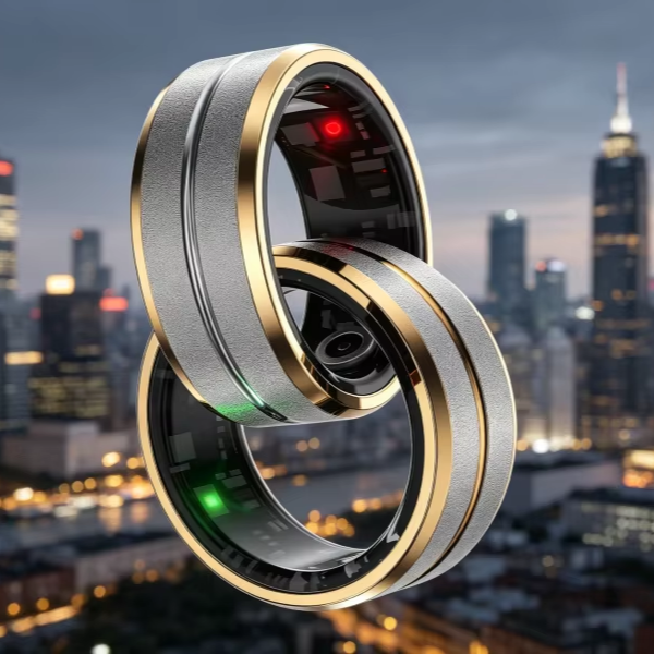 Heart Rate Sleep Blood Pressure Monitoring SR02 Stainless Steel Smart Ring Wholesale For Unisex Couple