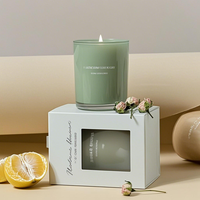 Vases à bougies ronds vides verts en gros, grands contenants à bougies transparents 8oz 10oz 12oz 16oz, pots à bougies de luxe en verre
