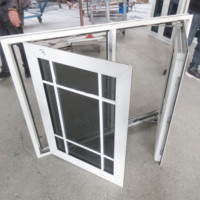 Ventana Abatible de Aluminio con Rotura de Puente Térmico Estándar para América del Norte, Insonorizada y de Ahorro Energético para la Construcción de Viviendas
