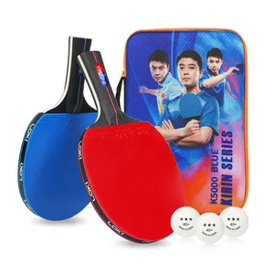 로키 프로페셔널 2PCS 탁구 라켓 세트 ITTF 고무와 사용자 정의 저렴한 하이 퀄리티 탁구 박쥐