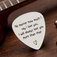 Personalisierte Logo-Gravierte Gitarrenplektren aus Edelstahl - Perfektes Geschenk