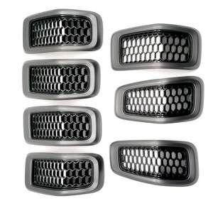 Jeep Cherokee Front Bumper <b>Grille</b> 68256974AC ABS Plastic Honeycomb <b>Mesh</b> Frame Replacement Part - Product Image 2