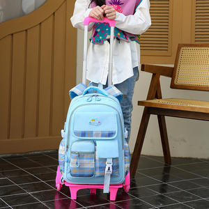 Pour Amazon vente en gros transfrontalière nouveau cartable à roulettes de grande capacité pour les étudiantes 1-3-6 <span class=keywords><strong>Primar</strong></span> - Product Image 4